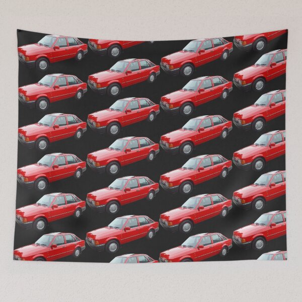 Item preview, Red Retro 80s Classic Hatchback  Car Vintage Automotive Illustration designed and sold by Tee-Shirt-Topia.