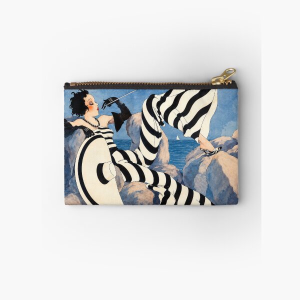 Item preview, French Art Deco Fashion Art by Lavoie - Vintage Art Deco Seaside Fashion Illustration for Retro Glamour Lovers designed and sold by RickE.