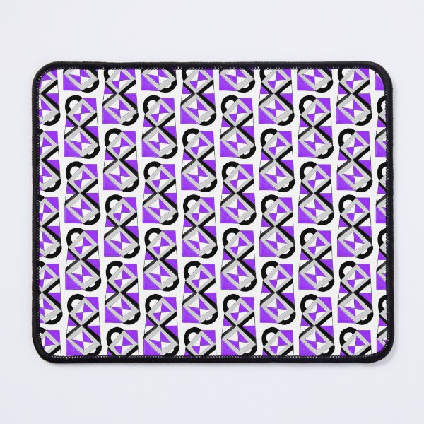 Item preview, Lavender gray and black infinity lock geometric pattern designed and sold by Shukasya-Arts.