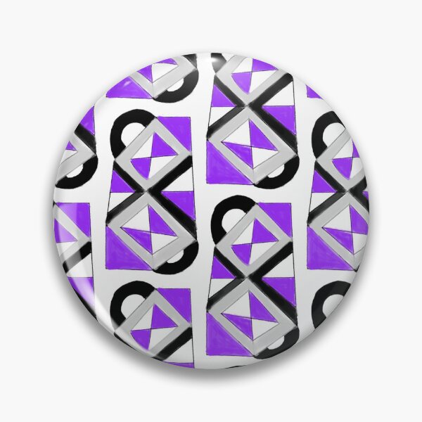 Item preview, Lavender gray and black infinity lock geometric pattern  designed and sold by Shukasya-Arts.