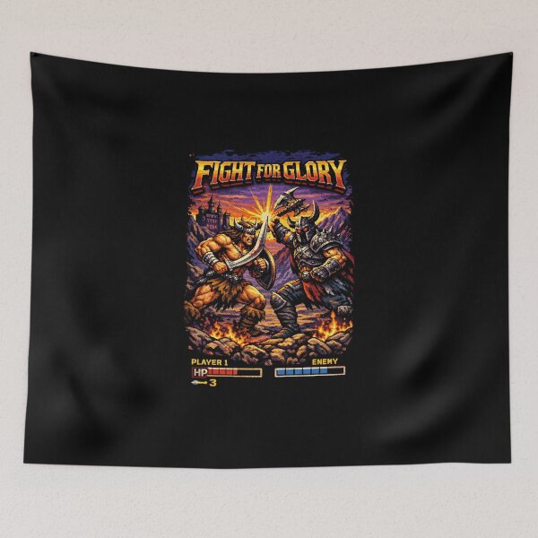 Item preview, Fight for Glory – Retro 80s Battle Scen designed and sold by MAMPYBASS.