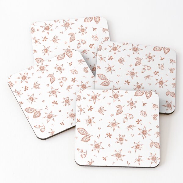 Item preview, Vintage 70's Inspired Floral Pattern - Light Brown designed and sold by Hide&Quill.