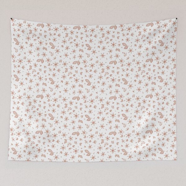 Item preview, Vintage 70's Inspired Floral Pattern - Light Brown designed and sold by Hide&Quill.