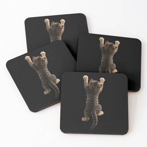 Item preview, Climbing Cat Shirt Funny Realistic Kitten Clawing Tee designed and sold by Timeless Junction.