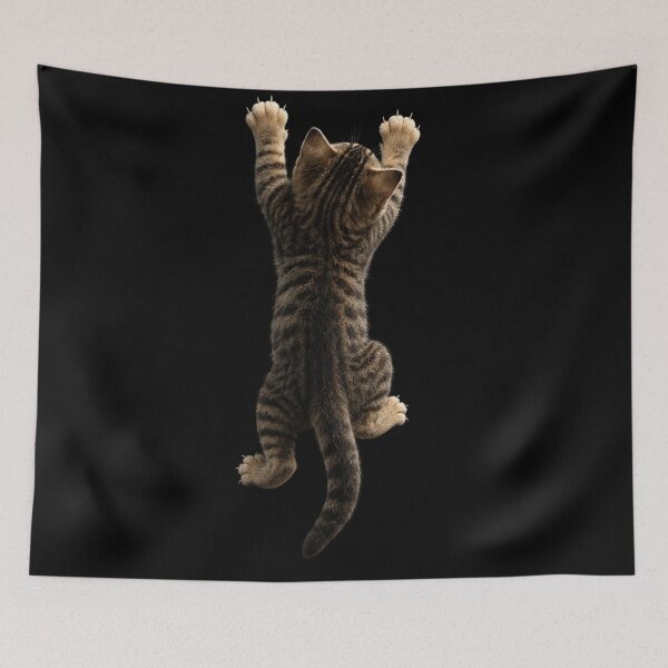 Item preview, Climbing Cat Shirt Funny Realistic Kitten Clawing Tee designed and sold by Timeless Junction.