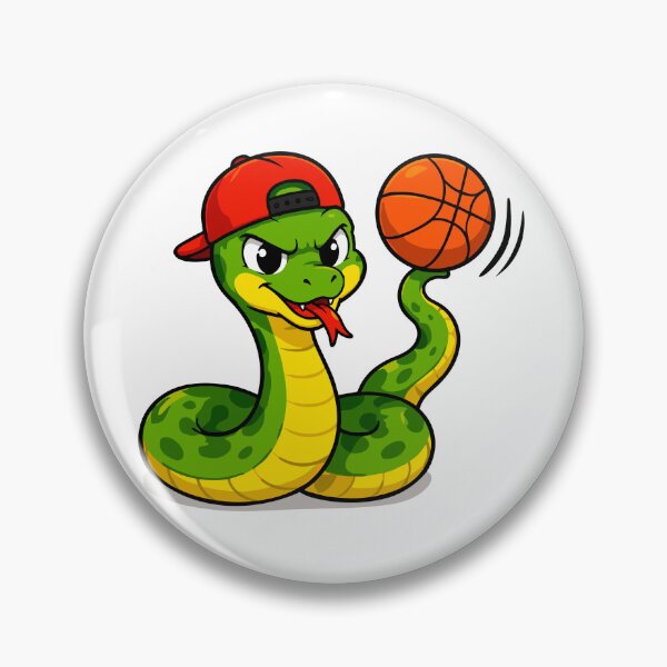 Item preview, Streetball Snake Cartoon Vector Illustration designed and sold by Krincydigitalart.
