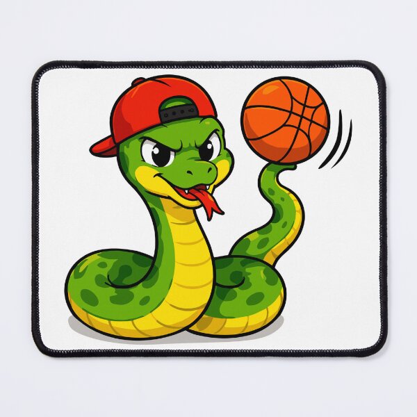 Item preview, Streetball Snake Cartoon Vector Illustration designed and sold by Krincydigitalart.