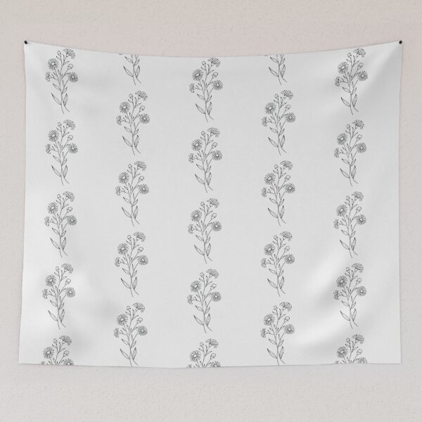 Item preview, Aster September Birth Flower Pretty Line Drawing designed and sold by winterpumpkin.