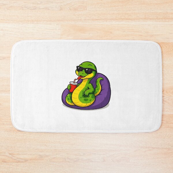 Item preview, Cool Snake Relaxing Cartoon Vector Illustration designed and sold by Krincydigitalart.
