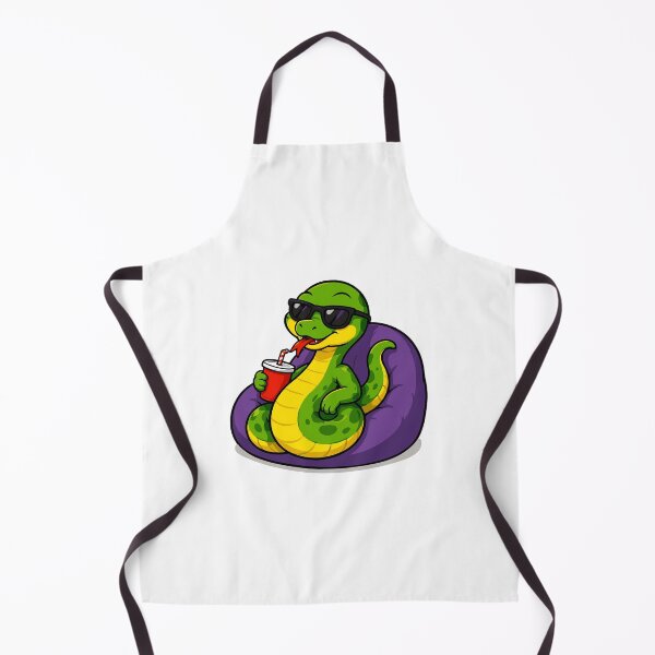 Item preview, Cool Snake Relaxing Cartoon Vector Illustration designed and sold by Krincydigitalart.