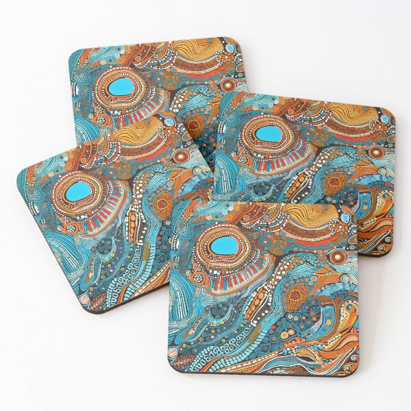 Item preview, Earth and Water Songlines, Aboriginal Flow Art designed and sold by helgekerler.