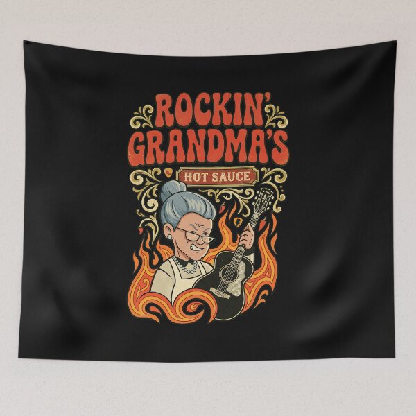 Item preview, Rockin Grandma Hot Sauce Funny Rocker Granny designed and sold by Sugengthecraftd.