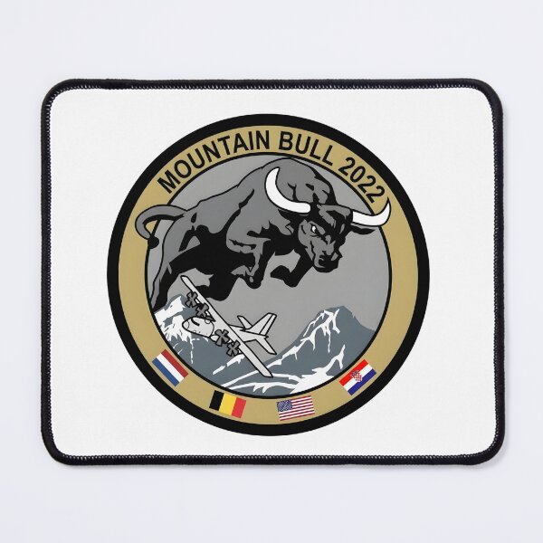 Item preview, Official Patch of the Mountain Bull 2022 Military Exercise designed and sold by CharlieDesings.