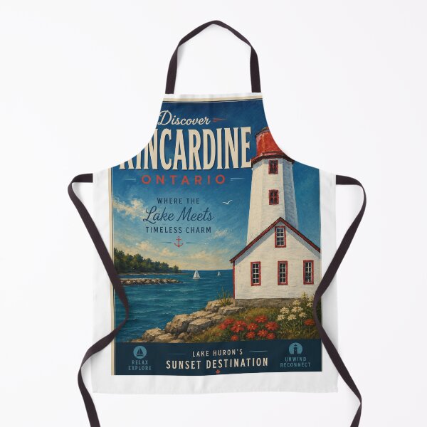 Item preview, Kincardine Ontario Lighthouse Vintage Travel Poster designed and sold by greatlakesimage.