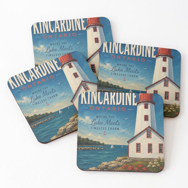 Item preview, Kincardine Ontario Lighthouse Vintage Travel Poster designed and sold by greatlakesimage.
