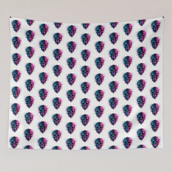 Item preview, Neon Glitchcore Skull designed and sold by YNAMREG.