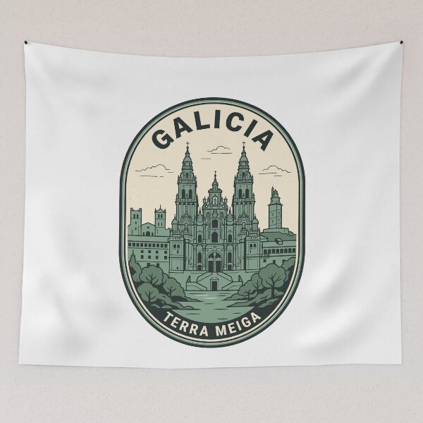 Item preview, Vintage Galicia Santiago de Compostela Travel Emblem designed and sold by k3rstman1.