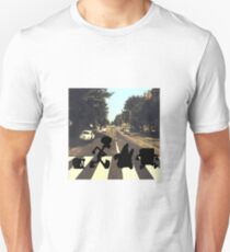 Camiseta unisex Estilo de Bob Esponja de Abbey Road (versión Silhouette)