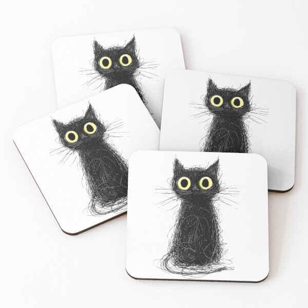 Item preview, Minimalist Anxious Cat Sketch designed and sold by Moody Vibes Studio.
