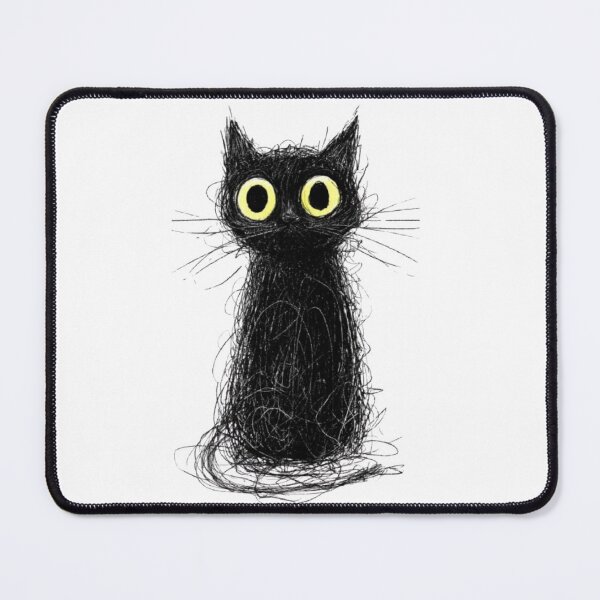 Item preview, Minimalist Anxious Cat Sketch designed and sold by Moody Vibes Studio.