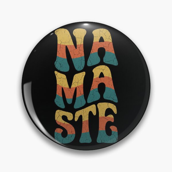 Item preview, Retro Groovy Namaste Distressed Typography designed and sold by TeNovaStudio.