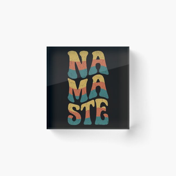 Item preview, Retro Groovy Namaste Distressed Typography designed and sold by TeNovaStudio.