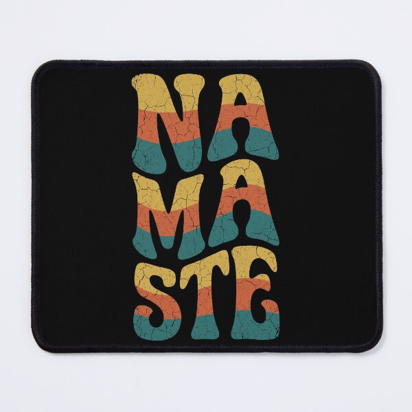 Item preview, Retro Groovy Namaste Distressed Typography designed and sold by TeNovaStudio.