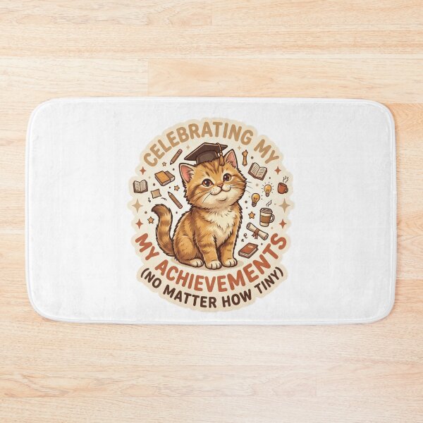 Item preview, Funny Graduation Kitten Cute Accomplishment Sticker designed and sold by RetroSystemCo.