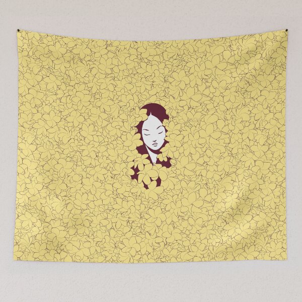 Item preview, A Girl with Flowers (yellow edition) designed and sold by Juliette Lancien.