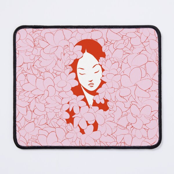 Item preview, A Girl with Flowers (red edition) designed and sold by Juliette Lancien.