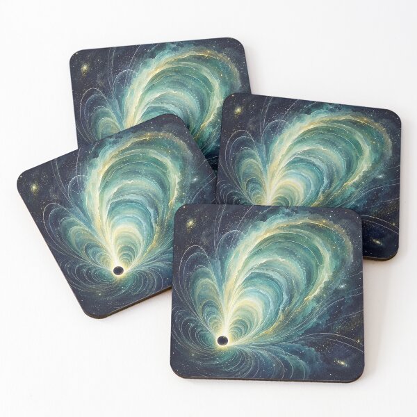 Item preview, Turquoise Cosmic Vortex Cosmic Illustration designed and sold by AHOK-lab.