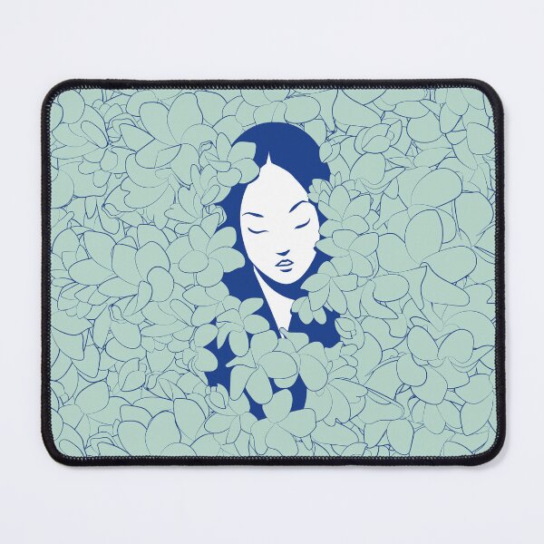 Item preview, A Girl with Flowers (blue edition) designed and sold by Juliette Lancien.