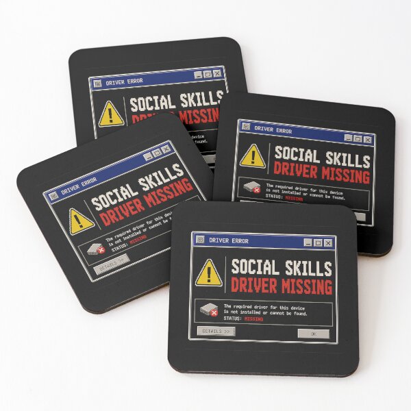 Item preview, Social Skills Driver Missing – Retro Driver Error Humor Design designed and sold by Mad Factory Designs.
