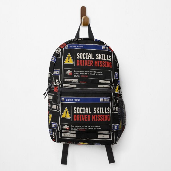Item preview, Social Skills Driver Missing – Retro Driver Error Humor Design designed and sold by Mad Factory Designs.