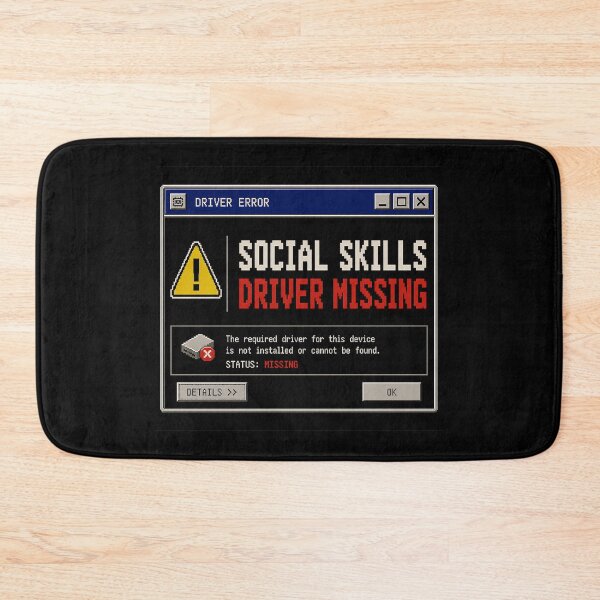 Item preview, Social Skills Driver Missing – Retro Driver Error Humor Design designed and sold by Mad Factory Designs.