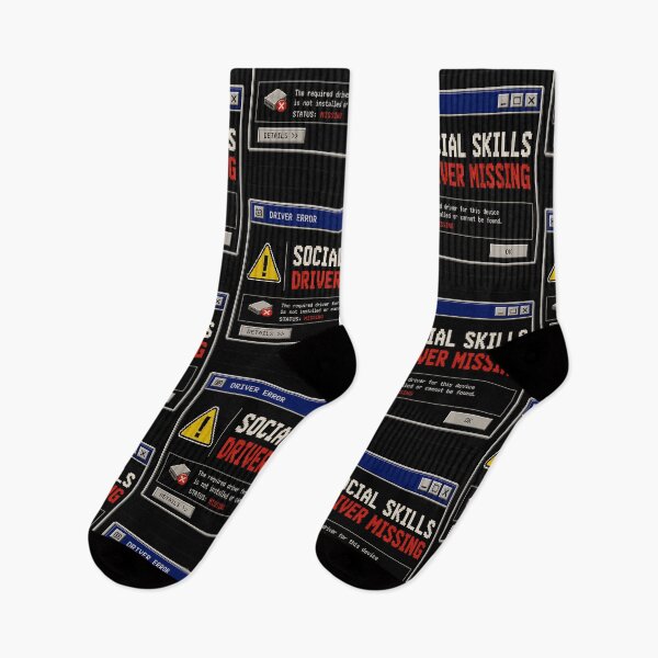 Item preview, Social Skills Driver Missing – Retro Driver Error Humor Design designed and sold by Mad Factory Designs.
