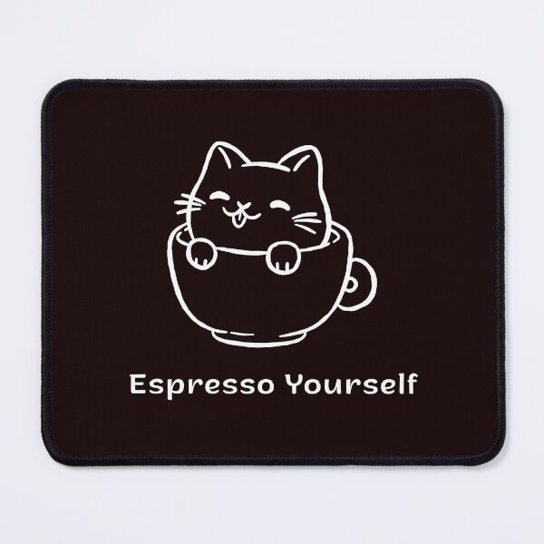 Item preview, Funny Coffee Cat Espresso Yourself Pun Minimalist Art designed and sold by ContigoART.