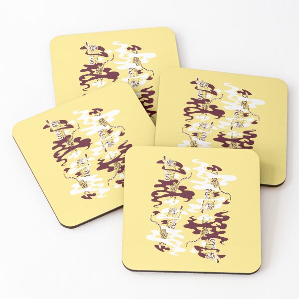 Item preview, Four tigers surrounded by smoke (yellow edition) designed and sold by Juliette Lancien.
