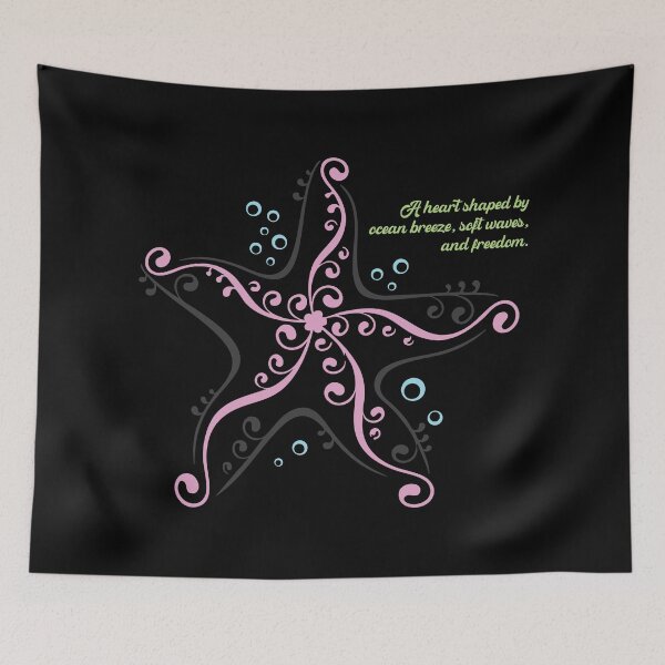 Item preview, Pastel Starfish Ocean Breeze Quote designed and sold by graphicnew.