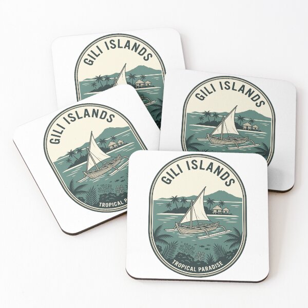 Item preview, Vintage Gili Islands Indonesia Tropical Paradise Badge designed and sold by k3rstman1.