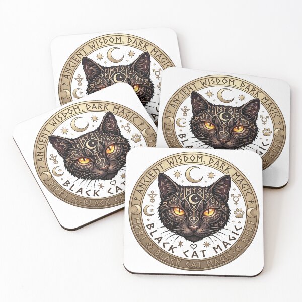 Item preview, Black Cat Magic - Mystical Occult Cat Alchemy Emblem designed and sold by Spiritualwall.