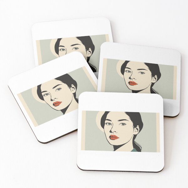 Item preview, Modern Gaze — Minimalist Pop Art Woman Portrait Print designed and sold by Mripa.
