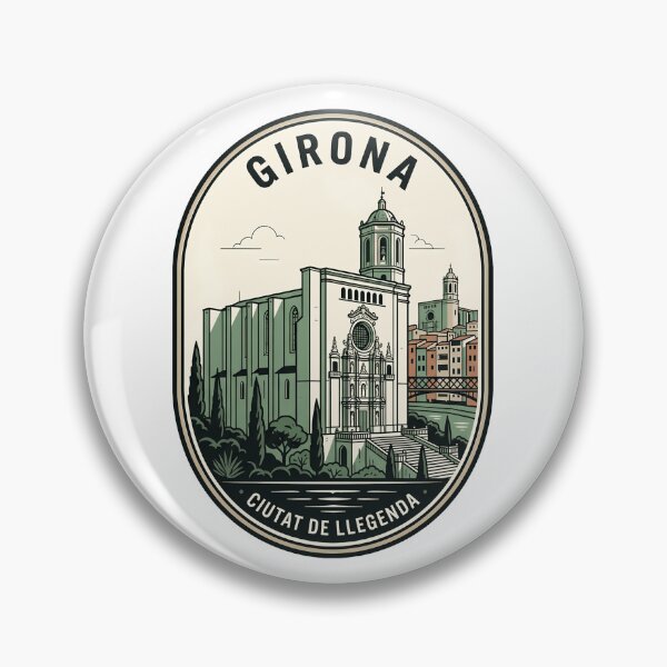 Item preview, Vintage Girona Spain Cathedral Travel Badge designed and sold by k3rstman1.