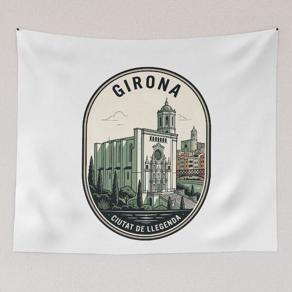 Item preview, Vintage Girona Spain Cathedral Travel Badge designed and sold by k3rstman1.