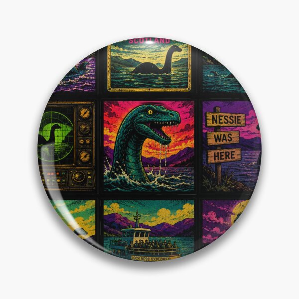 Item preview, Lochness Monster Scottish Cryptid Retro Pop Art designed and sold by redsharkuk.