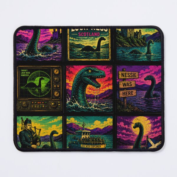 Item preview, Lochness Monster Scottish Cryptid Retro Pop Art designed and sold by redsharkuk.