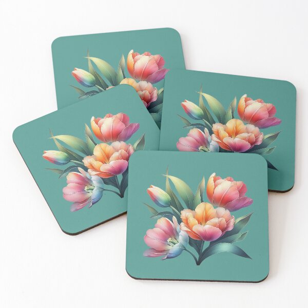 Item preview, Beautiful Tulips Pink Orange Botanical Gardening  designed and sold by IrinaSolomon.