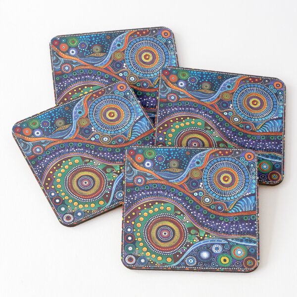 Item preview, Aboriginal Inspired Dot Art - Abstract Nature Pattern designed and sold by GrinGalore.