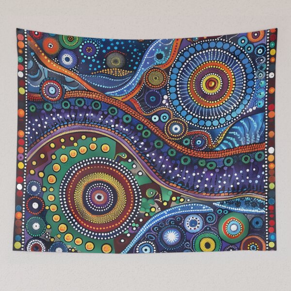 Item preview, Aboriginal Inspired Dot Art - Abstract Nature Pattern designed and sold by GrinGalore.