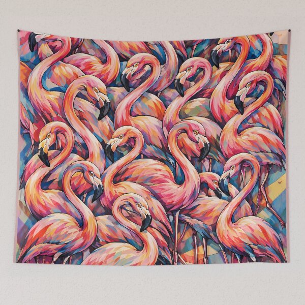 Item preview, Vibrant Flamingo Flock designed and sold by cuprum.